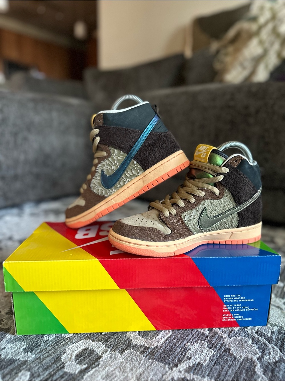 Rare Nike High-Top Patchwork Sneakers “TurDUNKen”